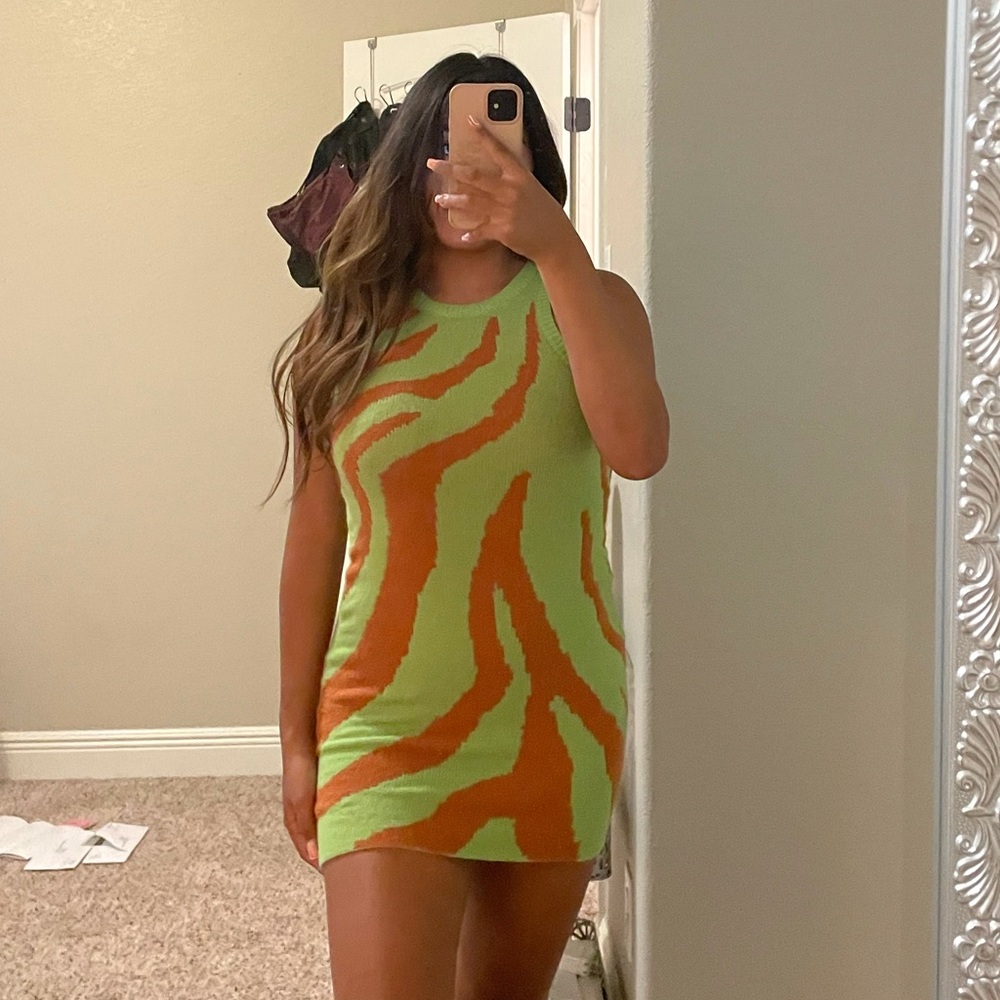 verge girl soho sunsets knit mini dress